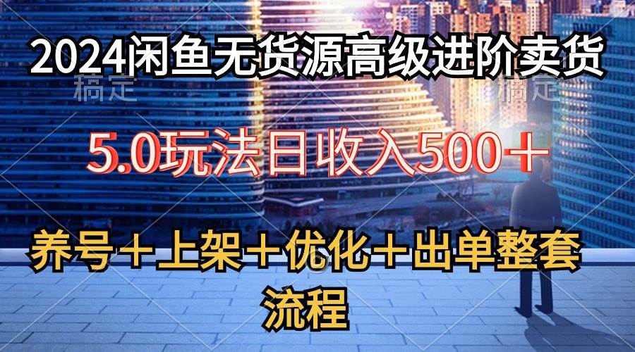 2024闲鱼无货源高级进阶卖货5.0，养号＋选品＋上架＋优化＋出单整套流程采购|汽车产业|汽车配件|机加工蚂蚁智酷企业交流社群中心